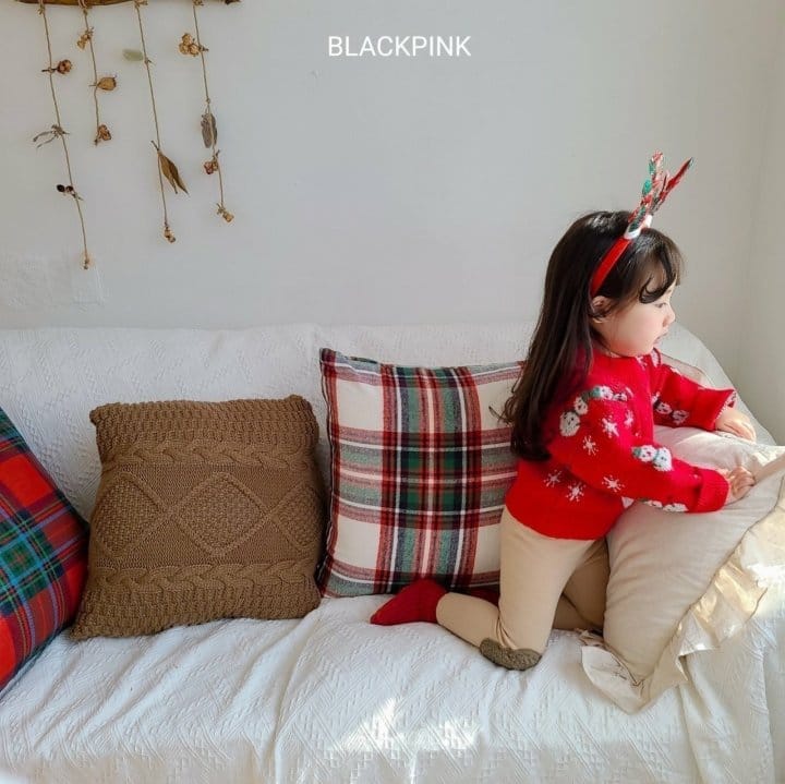 Black Pink - Korean Children Fashion - #childrensboutique - Snowman Knit - 3