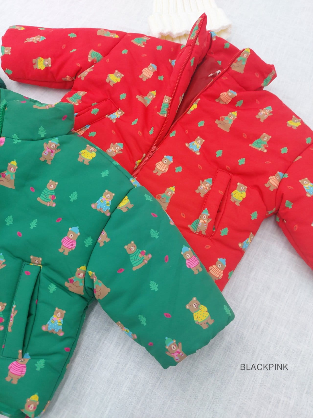 Black Pink - Korean Children Fashion - #childofig - Christmas Ppang Ppang Padding Jumper - 4
