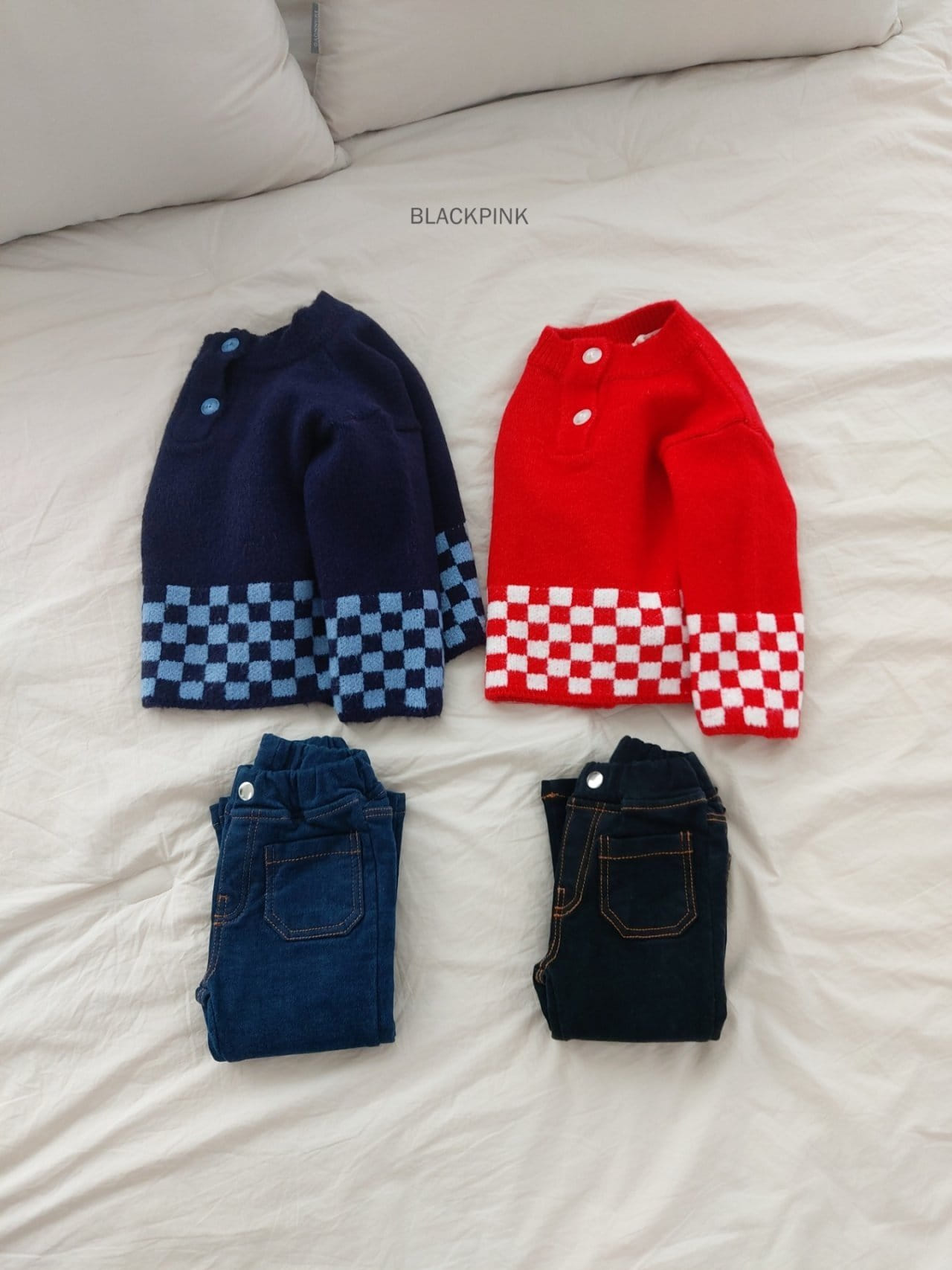 Black Pink - Korean Children Fashion - #designkidswear - Bunny Half Turtleneck Sweater - 2