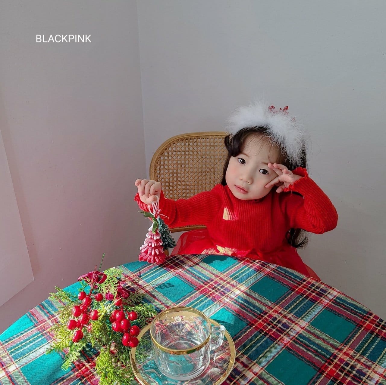 Black Pink - Korean Children Fashion - #kidsshorts - Christmas Sa One-Piece - 3