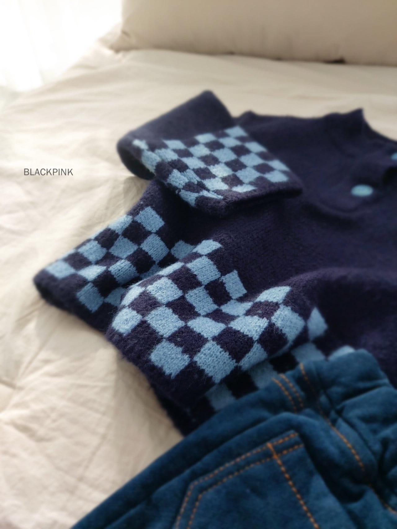 Black Pink - Korean Children Fashion - #kidsshorts - Bunny Half Turtleneck Sweater - 5