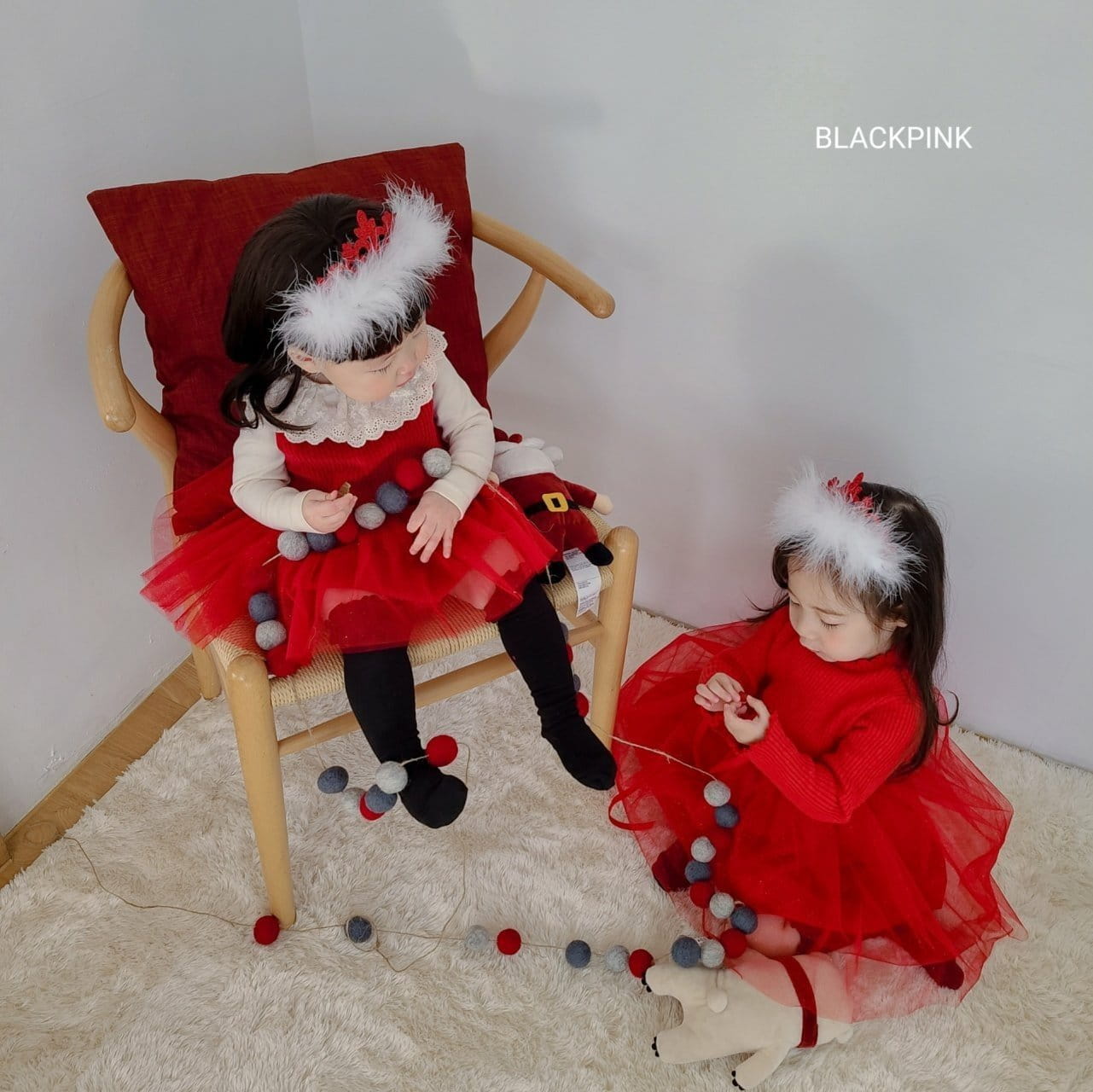 Black Pink - Korean Children Fashion - #kidsstore - Christmas Sa Suit - 7