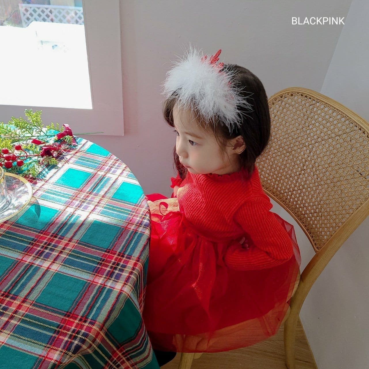 Black Pink - Korean Children Fashion - #kidsshorts - Christmas Sa One-Piece - 4