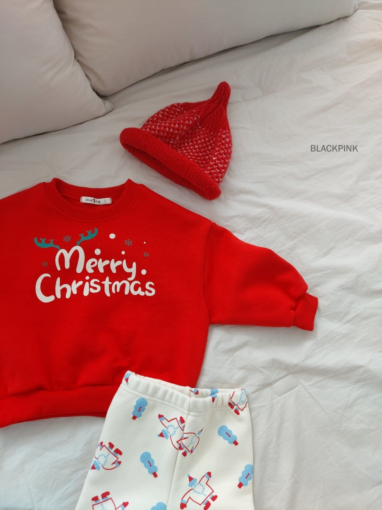 Black Pink - Korean Children Fashion - #littlefashionista - Christmas Sweatshirt - 10