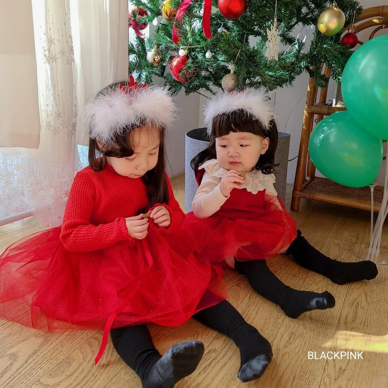 Black Pink - Korean Children Fashion - #minifashionista - Christmas Sa Suit - 12