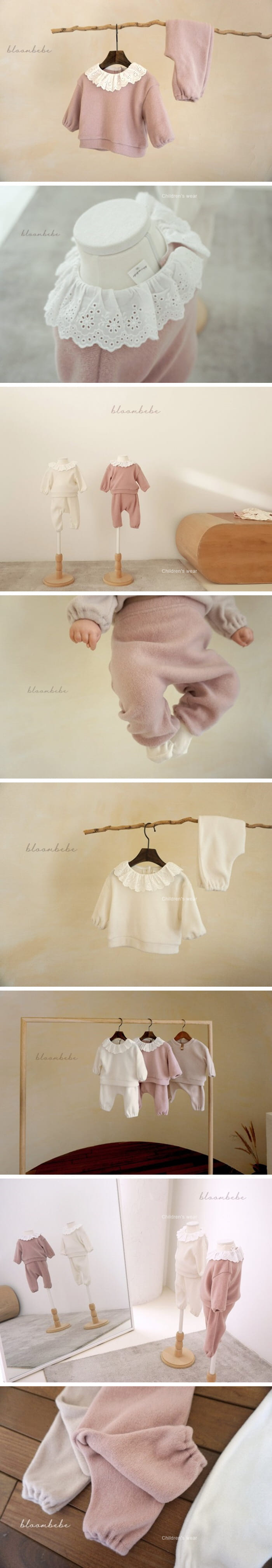 Bloombebe - Korean Baby Fashion - #babyboutiqueclothing - Bebe Knit Top Bottom Set