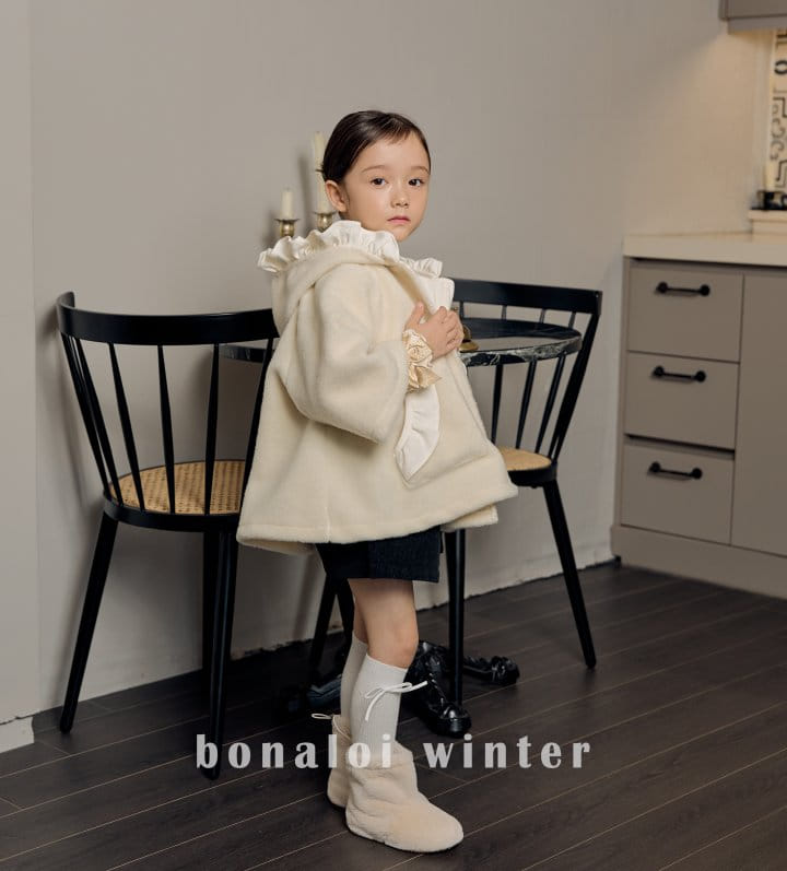 Bonaloi - Korean Children Fashion - #Kfashion4kids - Frill Cape Coat - 2