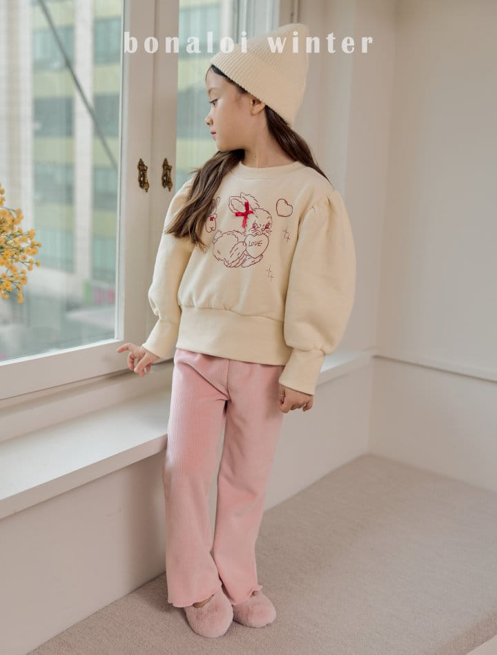 Bonaloi - Korean Children Fashion - #childofig - Ribbon Rabbit Sweatshirt - 5