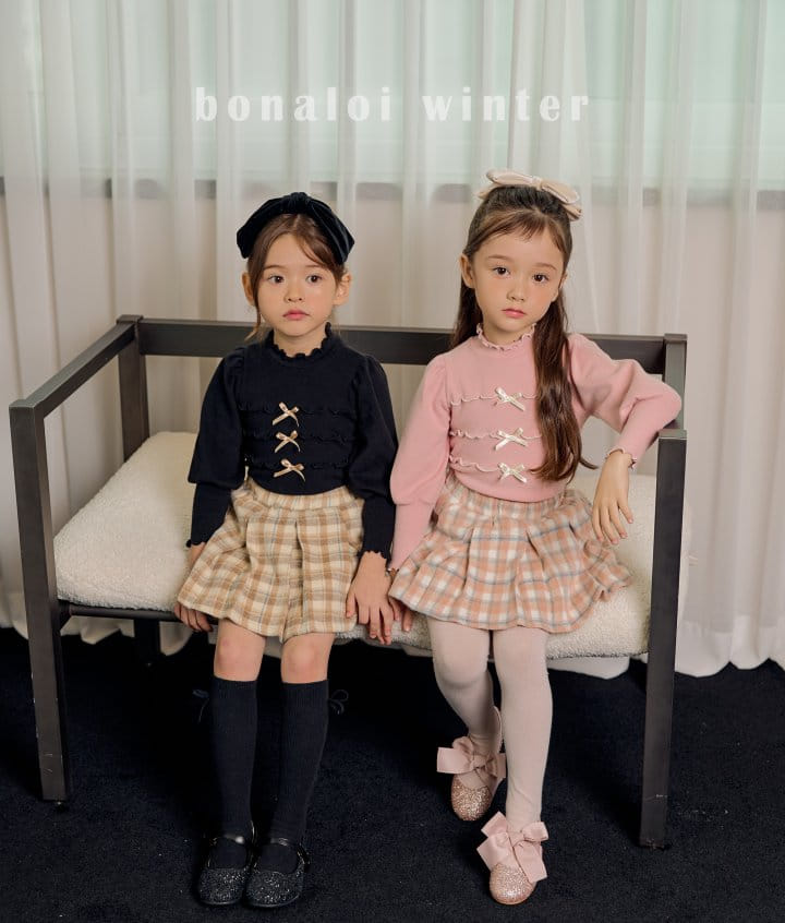 Bonaloi - Korean Children Fashion - #childofig - Triple Ribbon Tee - 3