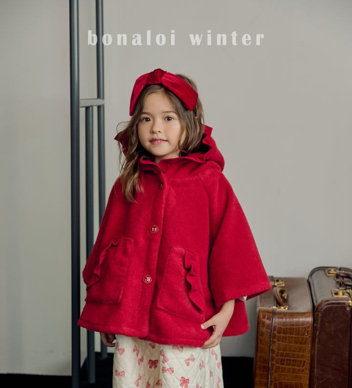 Bonaloi - Korean Children Fashion - #childofig - Frill Cape Coat - 10