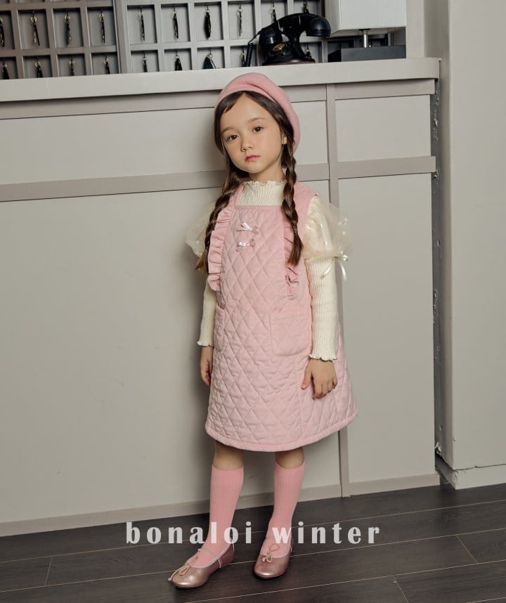 Bonaloi - Korean Children Fashion - #childofig - Dia Quilting One-piece - 7