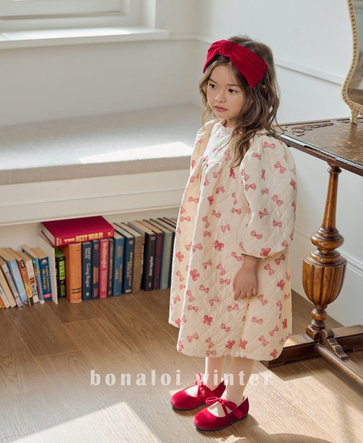 Bonaloi - Korean Children Fashion - #stylishchildhood - Ribboni ONE-piece - 4