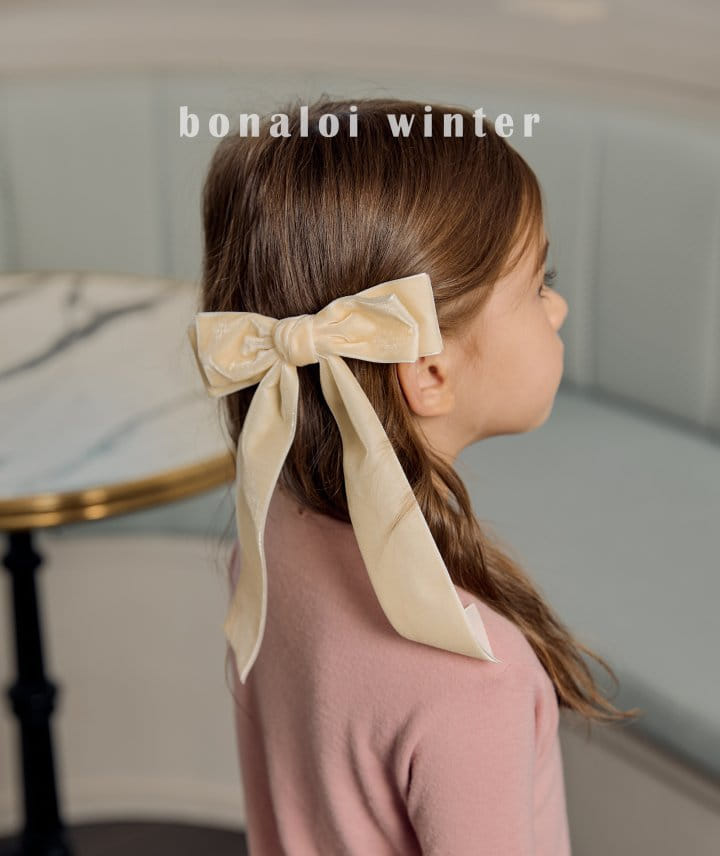 Bonaloi - Korean Children Fashion - #childofig - Winter Velvet Hairpin - 2