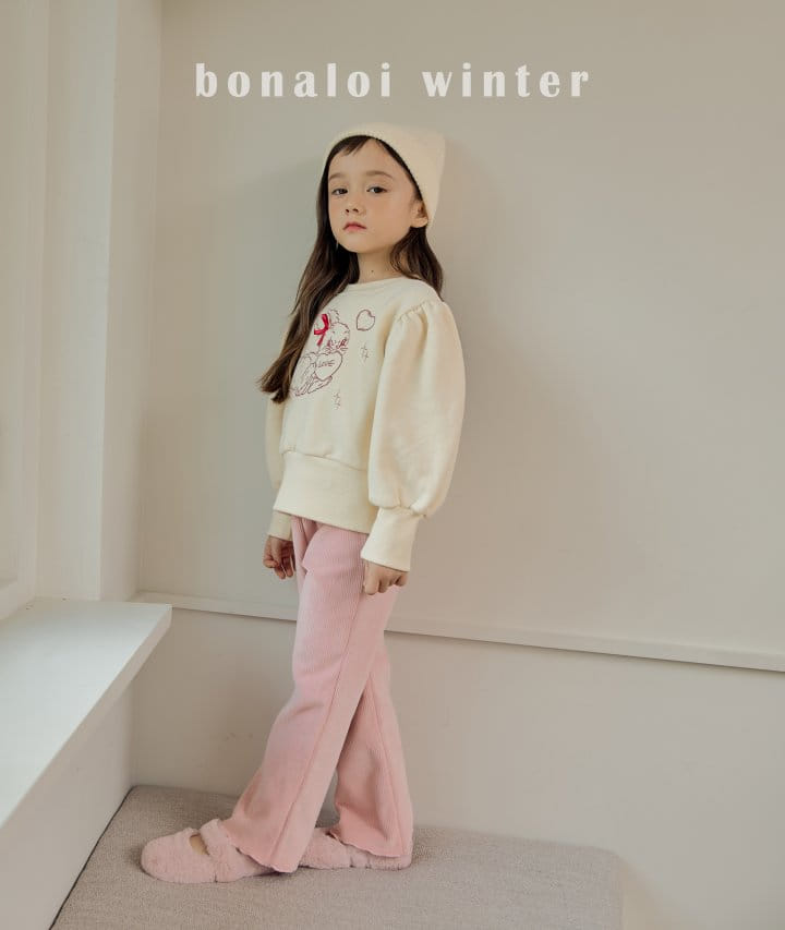 Bonaloi - Korean Children Fashion - #childrensboutique - Ribbon Rabbit Sweatshirt - 6