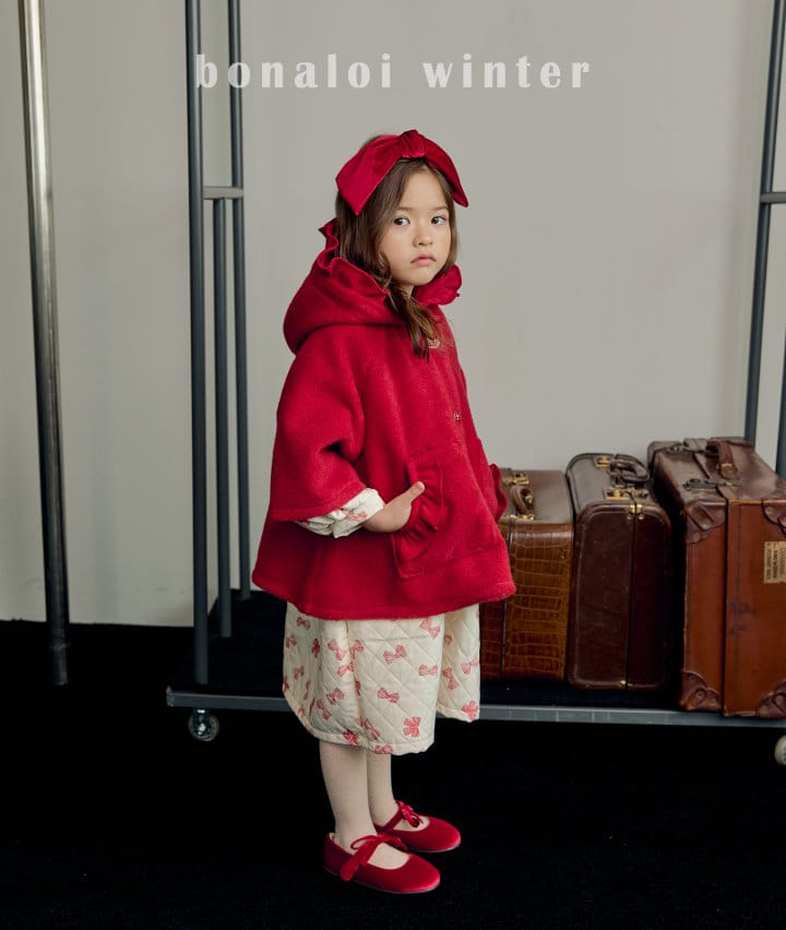 Bonaloi - Korean Children Fashion - #childrensboutique - Frill Cape Coat - 11