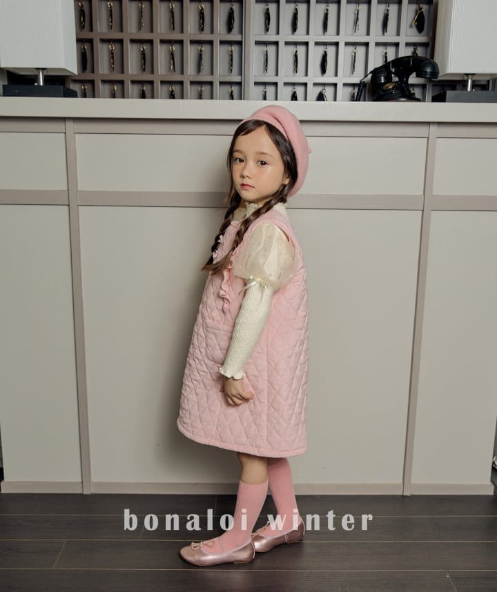 Bonaloi - Korean Children Fashion - #childrensboutique - Dia Quilting One-piece - 8