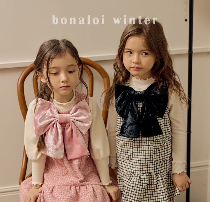Bonaloi - Korean Children Fashion - #childrensboutique - Veloure One-piece - 6