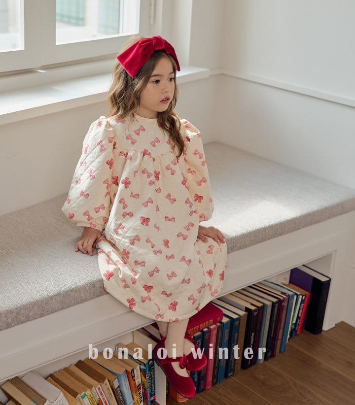 Bonaloi - Korean Children Fashion - #childrensboutique - Ribboni ONE-piece - 5