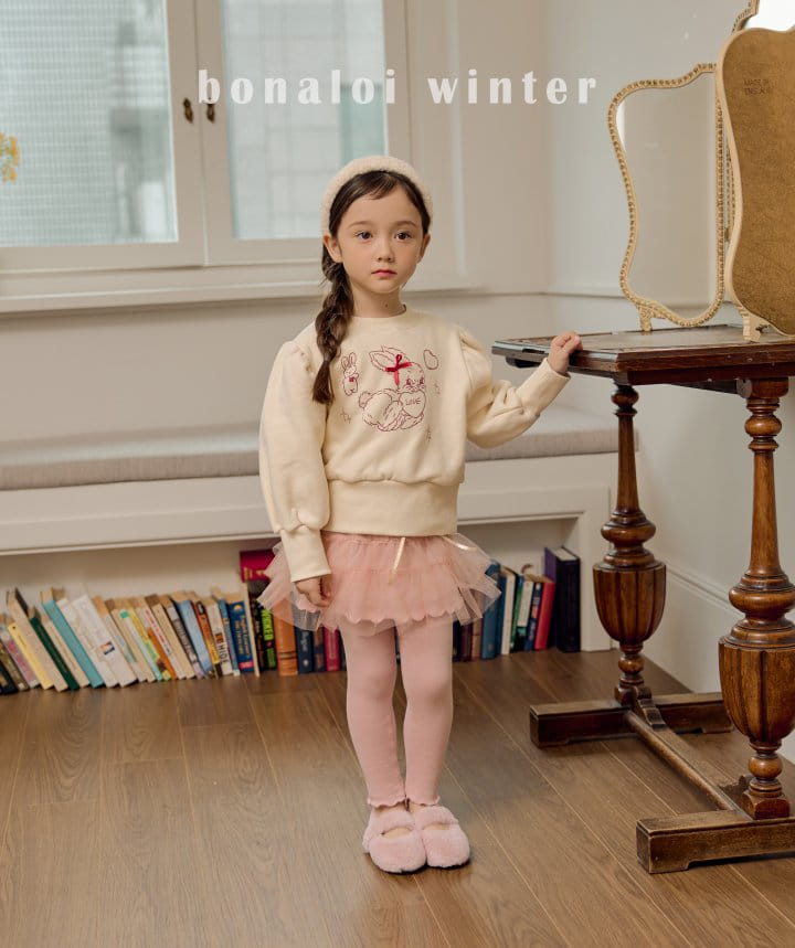 Bonaloi - Korean Children Fashion - #designkidswear - Ribbon Rabbit Sweatshirt - 7