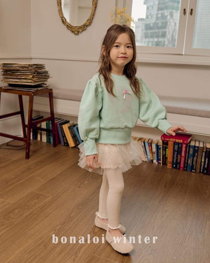 Bonaloi - Korean Children Fashion - #designkidswear - Color Shirring Skirt Leggings - 2