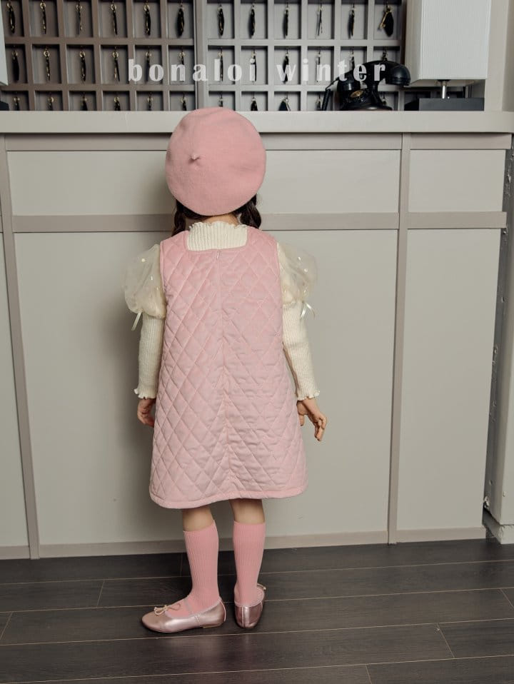 Bonaloi - Korean Children Fashion - #designkidswear - Dia Quilting One-piece - 9