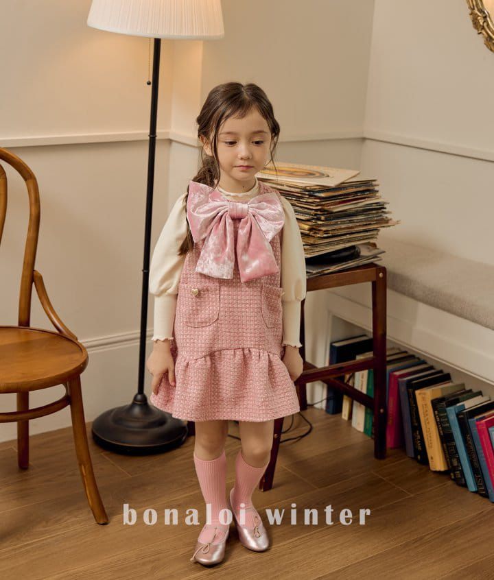 Bonaloi - Korean Children Fashion - #designkidswear - Veloure One-piece - 7