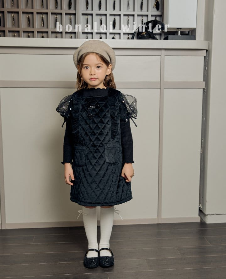 Bonaloi - Korean Children Fashion - #discoveringself - Dia Quilting One-piece - 10