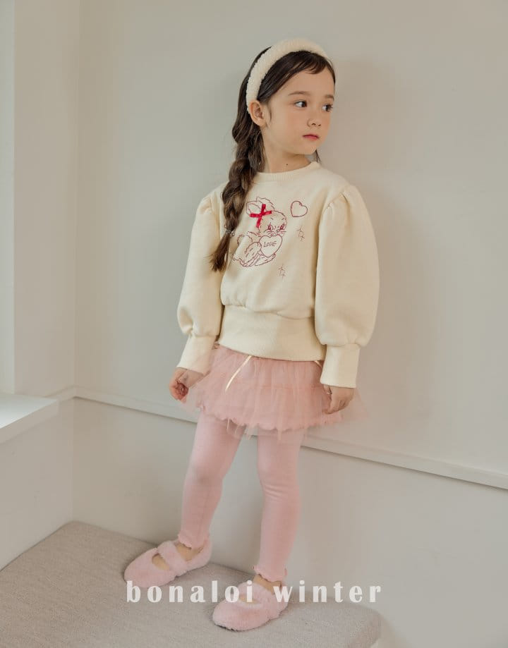 Bonaloi - Korean Children Fashion - #fashionkids - Ribbon Rabbit Sweatshirt - 9