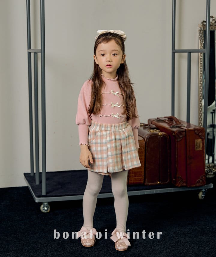 Bonaloi - Korean Children Fashion - #kidsshorts - Triple Ribbon Tee - 9