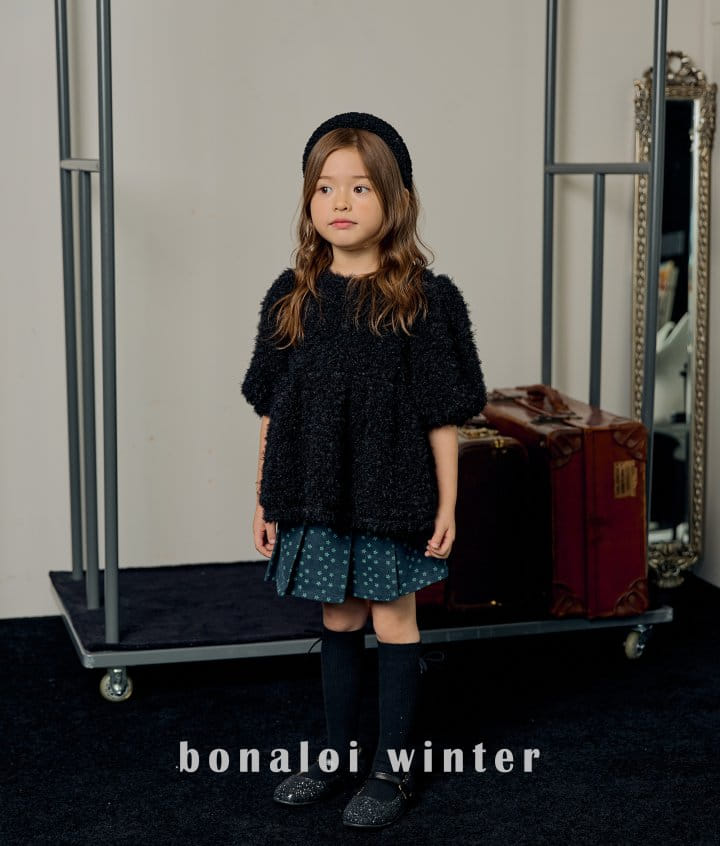 Bonaloi - Korean Children Fashion - #kidzfashiontrend - Denim Fleece Skirt Pants - 6