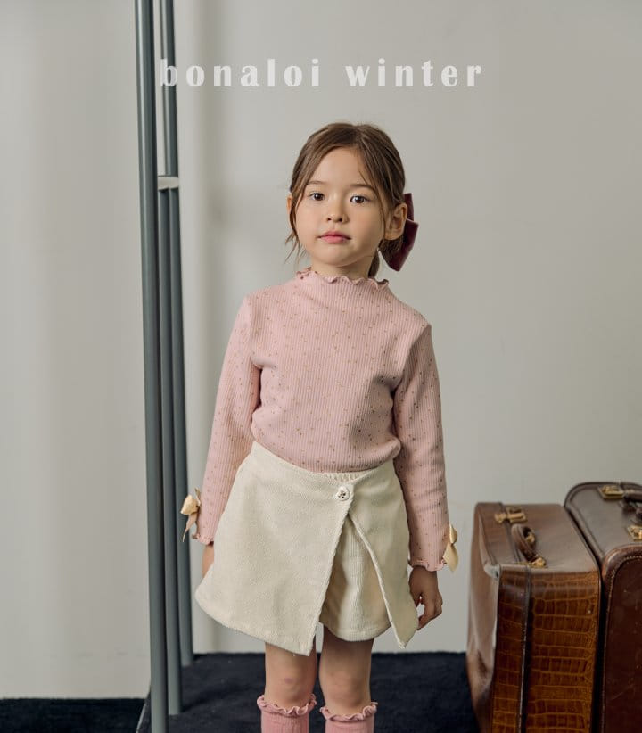 Bonaloi - Korean Children Fashion - #magicofchildhood - Side Rib Skirt Pants - 2