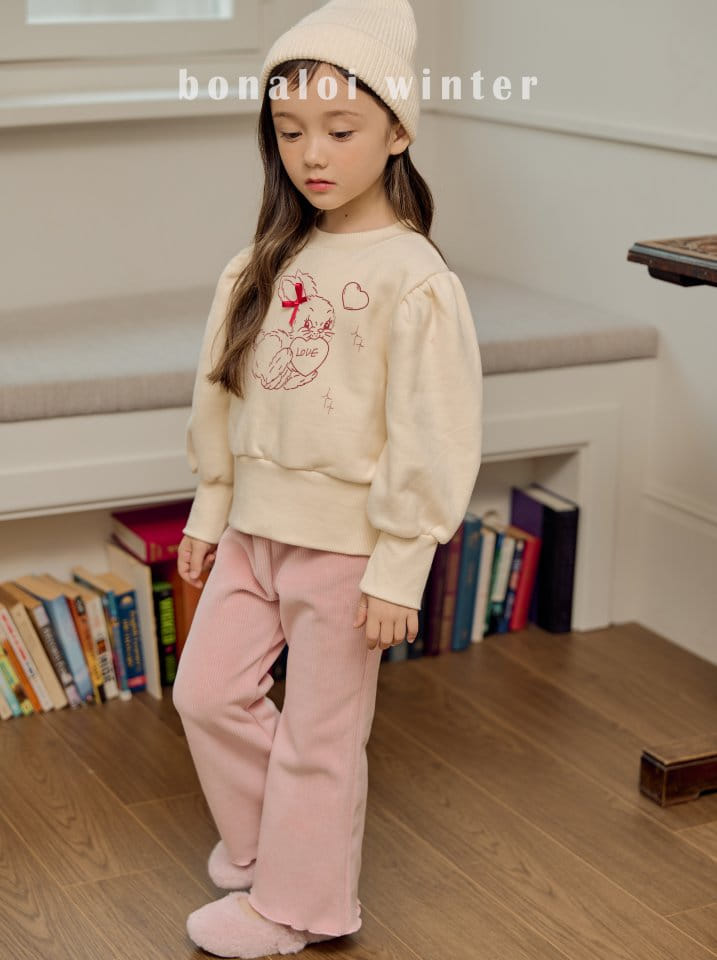 Bonaloi - Korean Children Fashion - #minifashionista - Ribbon Rabbit Sweatshirt - 2