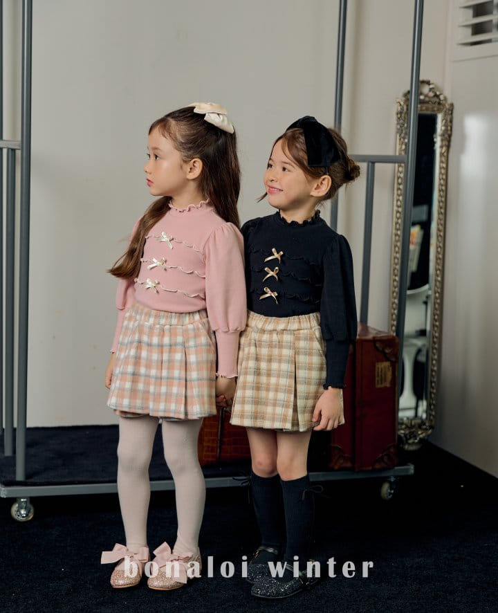 Bonaloi - Korean Children Fashion - #minifashionista - Triple Ribbon Tee