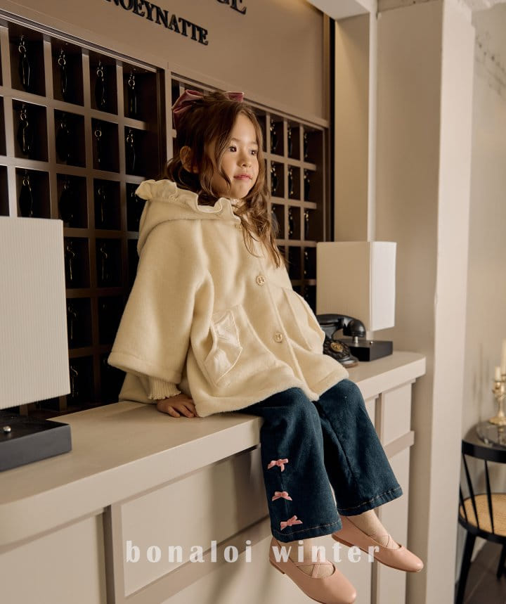 Bonaloi - Korean Children Fashion - #prettylittlegirls - Frill Cape Coat - 6
