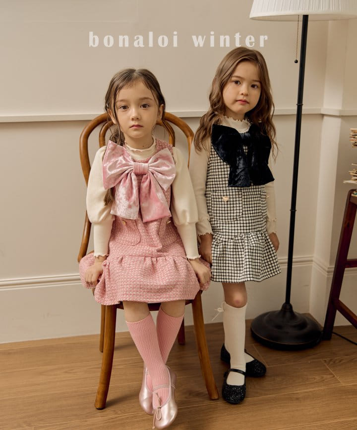 Bonaloi - Korean Children Fashion - #prettylittlegirls - Veloure One-piece