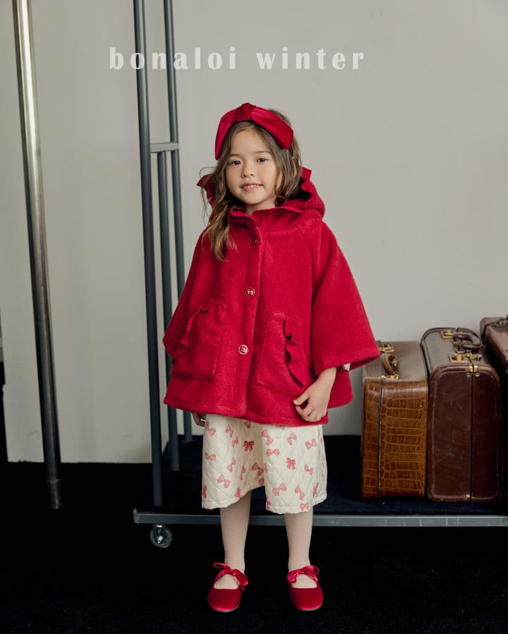 Bonaloi - Korean Children Fashion - #stylishchildhood - Frill Cape Coat - 9