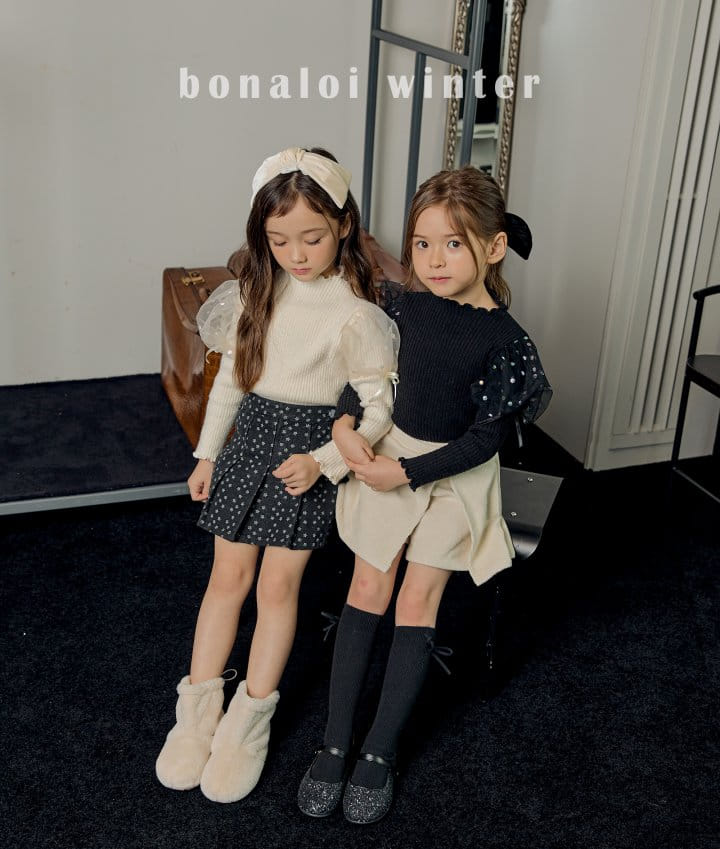 Bonaloi - Korean Children Fashion - #stylishchildhood - Side Rib Skirt Pants - 7