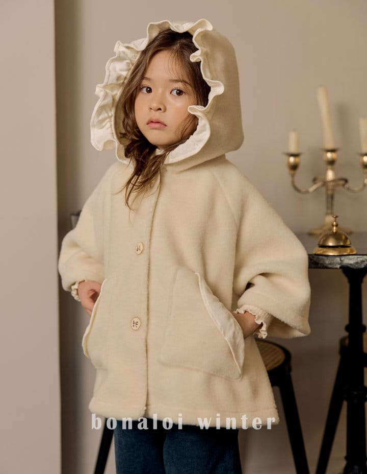 Bonaloi - Korean Children Fashion - #todddlerfashion - Frill Cape Coat - 7