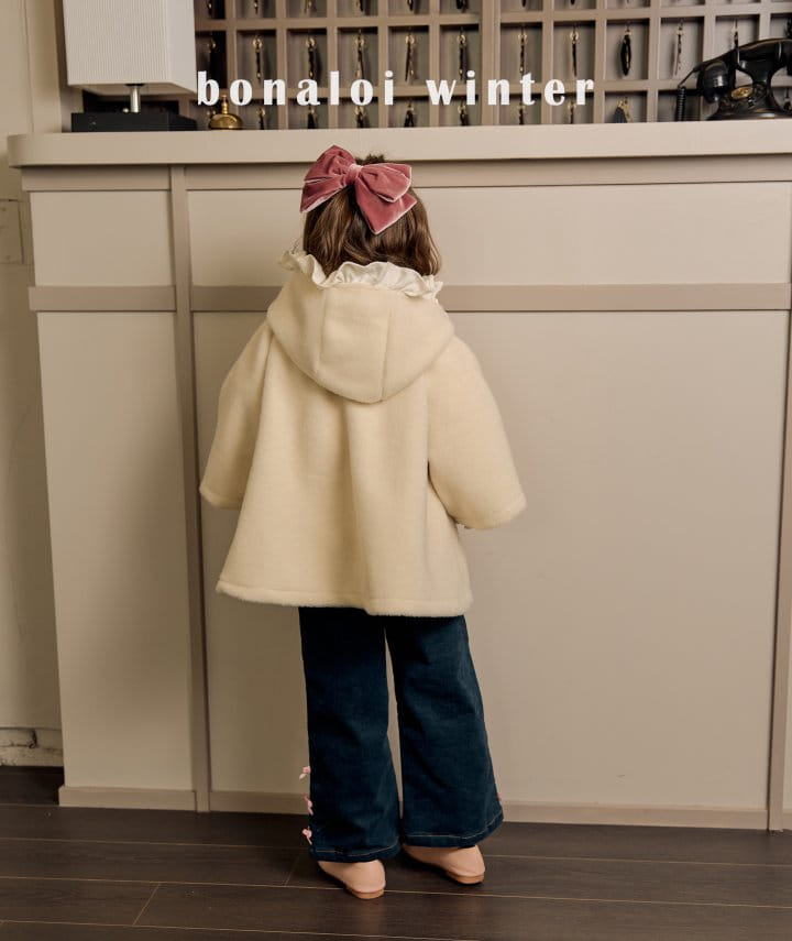 Bonaloi - Korean Children Fashion - #toddlerclothing - Denim Ribbon Pants - 10