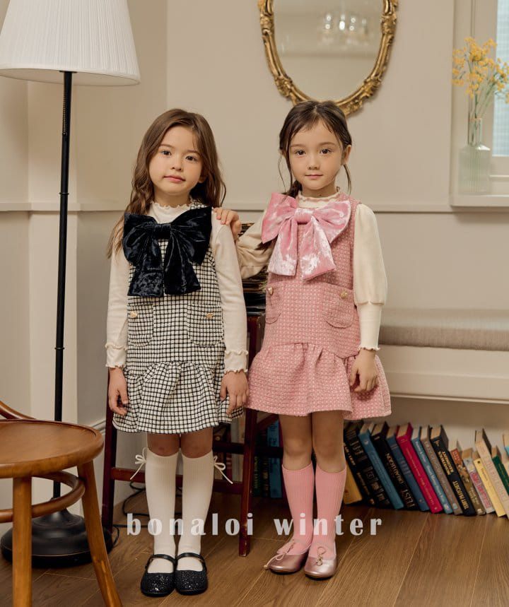 Bonaloi - Korean Children Fashion - #toddlerclothing - Veloure One-piece - 3