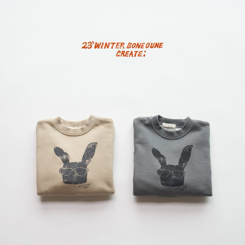 Boneoune - Korean Children Fashion - #kidsstore - Sun Glasses Rabbit Sweatshirt