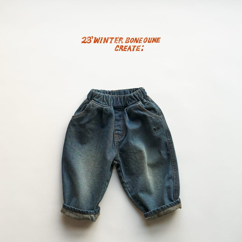 Boneoune - Korean Children Fashion - #kidsstore - Mind Fleece Jeans