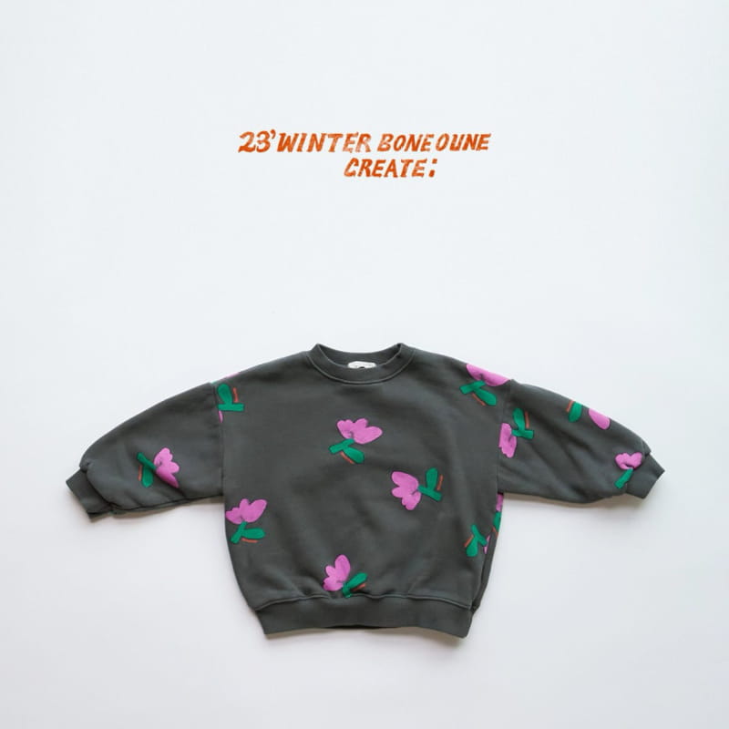 Boneoune - Korean Children Fashion - #magicofchildhood - Ari Flower Sweatshirt - 2