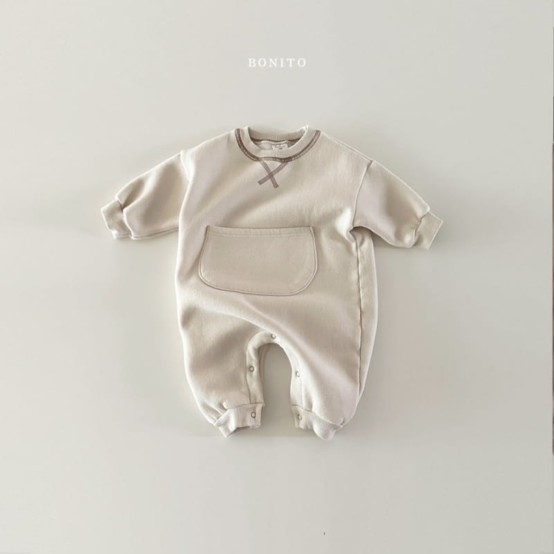 Bonito - Korean Baby Fashion - #babyboutique - Gay Big Pocket Bodysuit - 2