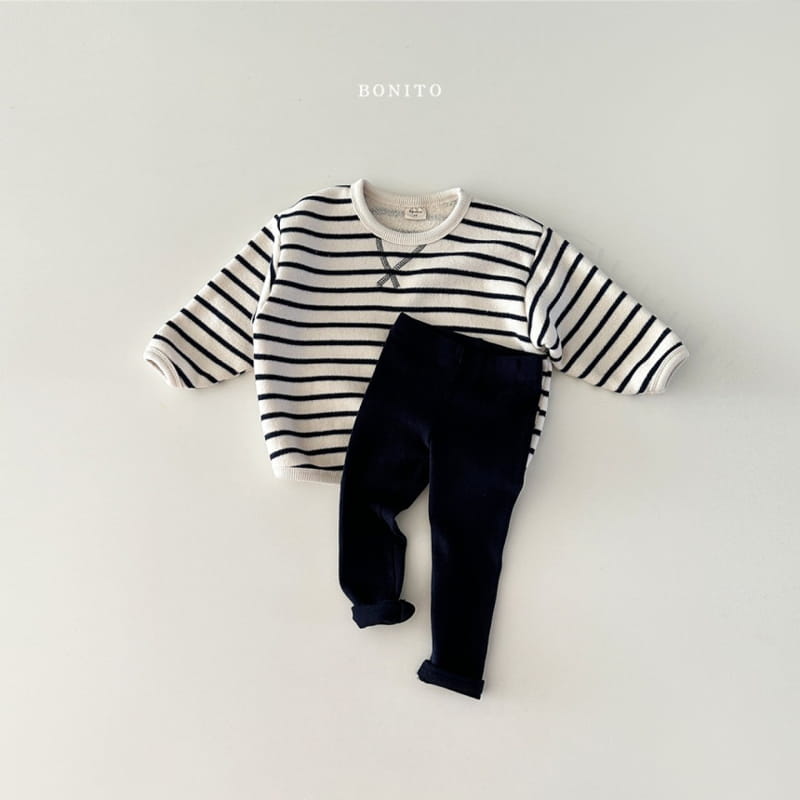 Bonito - Korean Baby Fashion - #babyfashion - St Piping Tee Set - 2