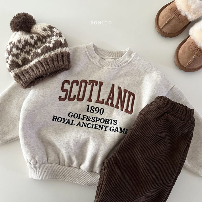 Bonito - Korean Baby Fashion - #babyfever - Scotland Sweatshirt - 12