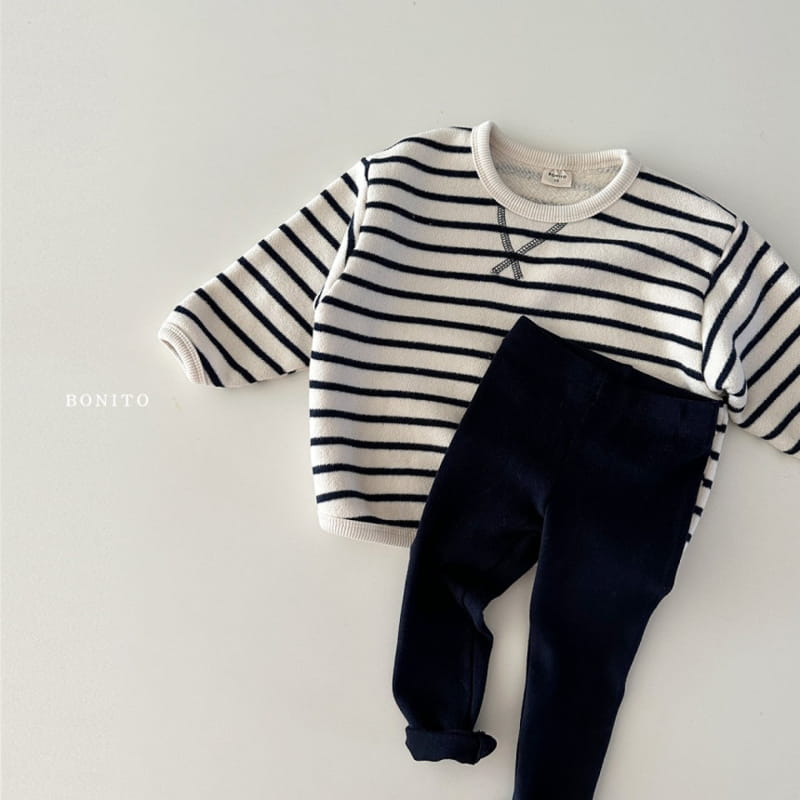 Bonito - Korean Baby Fashion - #babyfever - St Piping Tee Set - 3