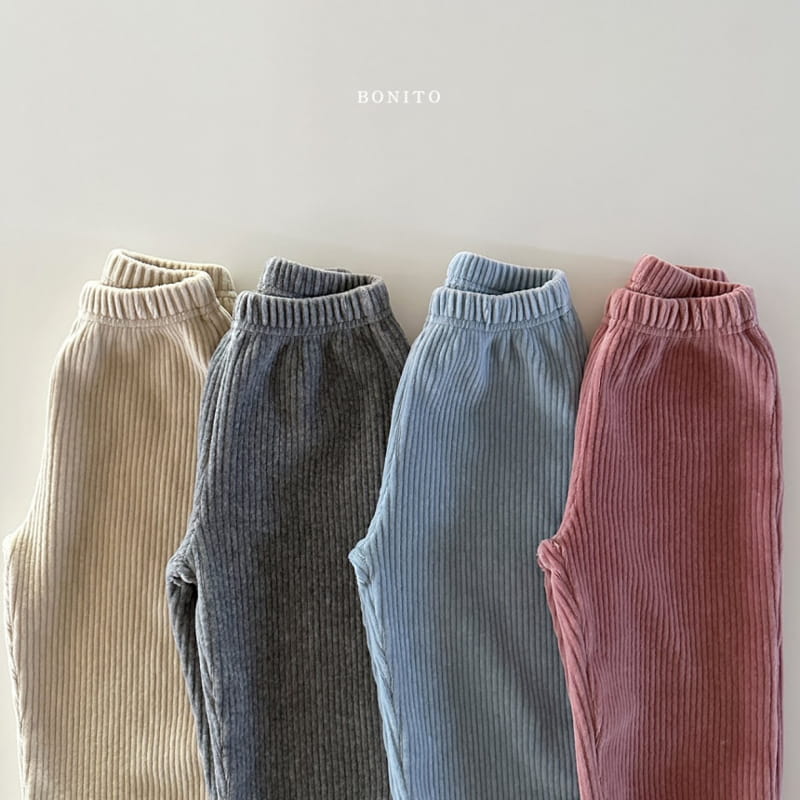 Bonito - Korean Baby Fashion - #babylifestyle - Veloure Rib Pants - 2