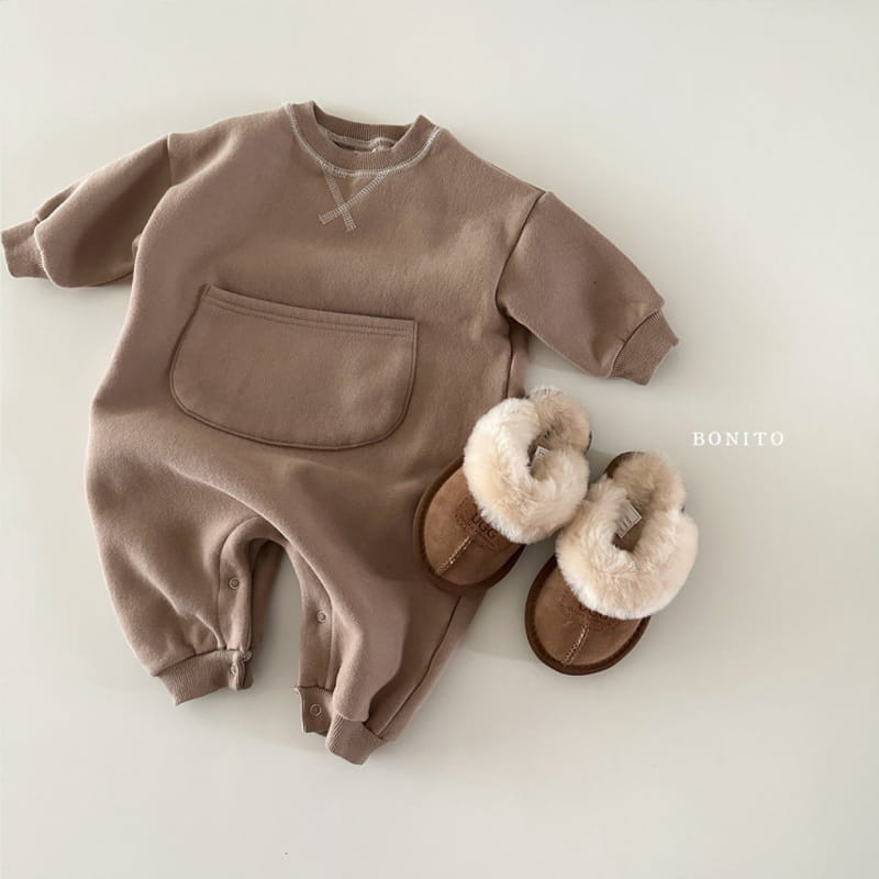 Bonito - Korean Baby Fashion - #babyoutfit - Gay Big Pocket Bodysuit - 11