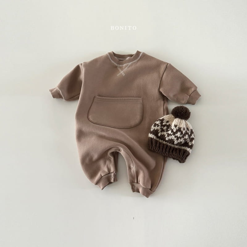 Bonito - Korean Baby Fashion - #babyoutfit - Gay Big Pocket Bodysuit - 12